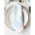 thumbnail image 2 of Blue Pink Plaid Cloth Napkins Washable Set of 6, Pastel Green White Buffalo Patchwork Reusable Dinner Table Napkins Cloth Bulk for Weddings Kitchen Restaurants Hotel Events Parties 20 x 20 Inch, 2 of 9