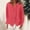 Red, variant on Viadha Oversized Tshirts for Women Cotton Linen Button Down Blouses Ladies Office V Neck Long Sleeve Shirts Loose Fit Tops