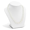 thumbnail image 3 of 925 Sterling Silver Beaded Necklace Chain Majestik 6-12mm Graduated White Imitation Shell Pearl Hand-knotted 18 inch, 3 of 5