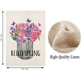 thumbnail image 3 of Hello Spring Floral Garden Flag 28x40 Inch Large Vertical Double Sided Flower with butterfly House Flag Spring Season Outside Flag Peony Flowers Vase Yard Flag for Décor for Yard Farmhouse (Spring), 3 of 5