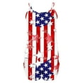 thumbnail image 4 of YWDJ Tank Top Pajama Set for Women American Flag Lace Lightweight Plus Size Sleeveless 2 Piece Shorts Loungewear XL White, 4 of 5