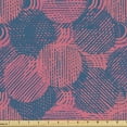 thumbnail image 1 of Abstract Fabric by the Yard, Grunge Circles and Stripes Chaotic Geometric Lines inside Round Forms Print, Upholstery Fabric for Dining Chairs Home Decor Accents, Sea Blue and Pink by Ambesonne, 1 of 5