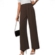 thumbnail image 1 of Pantalones elegantes de cintura alta, holgados, casuales y de pierna recta para mujer para un viaje cómodo en otoño, 1 of 4