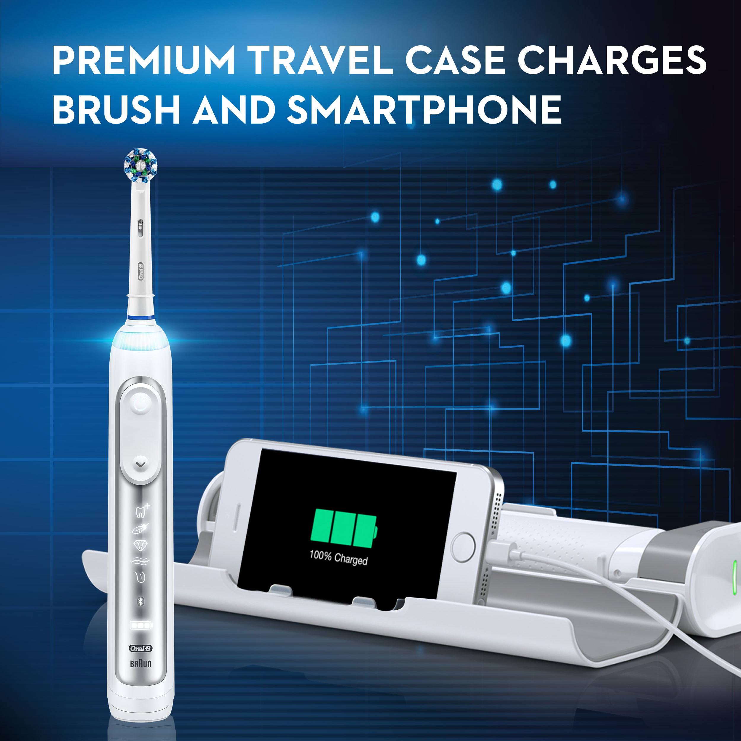 Oral-B 8000 Electronic Toothbrush, White, Powered by Braun - image 14 of 14