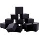 thumbnail image 1 of Cajas cuadradas de cartón Kraft para joyería, paquete de 24, con cojín de terciopelo para anillos, 5,7 x 5,7 x 3,7 cm, color negro., 1 of 9