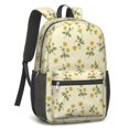thumbnail image 2 of Yellow Pioneer Flower Pattern 17" Waterproof Oxford School Backpacks for Teens, S-Shape Padded Straps, for School, Travel, Hiking, Camping, 2 of 5