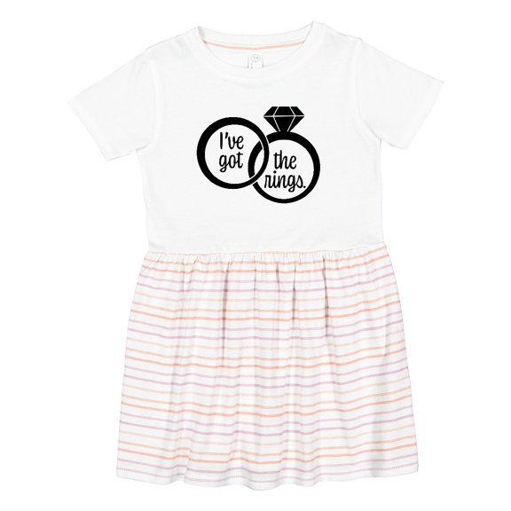 Inktastic I've Got the Rings- Ring Bearer Girls Toddler Dress