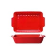 thumbnail image 1 of Baking Bowl Cheese Baked Rice Roasting Pan Household Ceramic Large Baking Double Ear Rectangular Microwave Oven Roasting Pan, 1 of 3