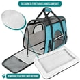 thumbnail image 4 of PetAmi Transportín para mascotas aprobado por la aerolínea para gatos, transportador de perros de lado suave para perros pequeños, suministros de viaje para gatos, accesorios para gatos de interior, b, 4 of 5