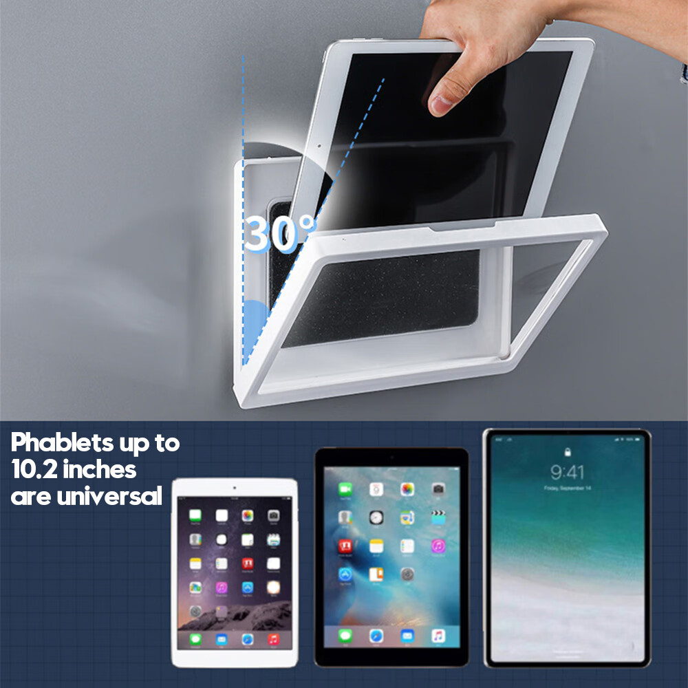 Shower Tablet Holder Wall Mounted Shower Phone Holder Waterproof Screen