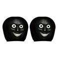 thumbnail image 3 of 2PC Universal Funny Face Car Headrest Covers - Stretch Fabric Seat Headrest Protectors with Humorous Prints, Decorative Interior Accessories for Cars, SUVs & Trucks, 3 of 9