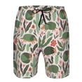 thumbnail image 3 of Wukai Armadillo Print Beach Trunks with Compression Liner Swimsuit Quick Dry Beach Sports Shorts with Pocket-Small, 3 of 6