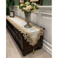 thumbnail image 2 of Yazoeia Vintage Fabric Lace Table Runner with Tassels, Rectangular Lace Floral Embroidery Dining Table Runner Coffee Table Runner Dresser Scarf for Christmas Wedding Holiday Party Home CJC912-167330, 2 of 6