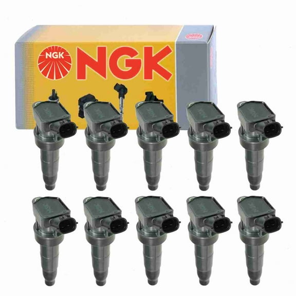 10 pc NGK 48939 Ignition Coils for 14153404 178-8353 27300-2G000 27300-3F100 27301-3F100 84153404 921-2148 E1111 GN10568 IC712 UF-611 UF611 Spark Plug Wire Boot Fits select: 2008-2014 HYUNDAI SONATA