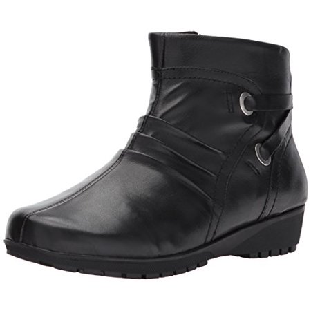 Walking Cradles Women's Zuri Ankle Boot, Black Nappa Leather, 5 M