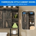 thumbnail image 3 of DEXTRUS 61" Over The Toilet Storage Cabinet, 3-Tier Freestanding Bathroom Organizer Rack with Sliding Barn Door and Open Shelf , Black Oak, 3 of 8