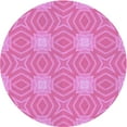 thumbnail image 1 of Ahgly Company Machine Washable Indoor Round Transitional Violet Purple Area Rugs, 8' Round, 1 of 7