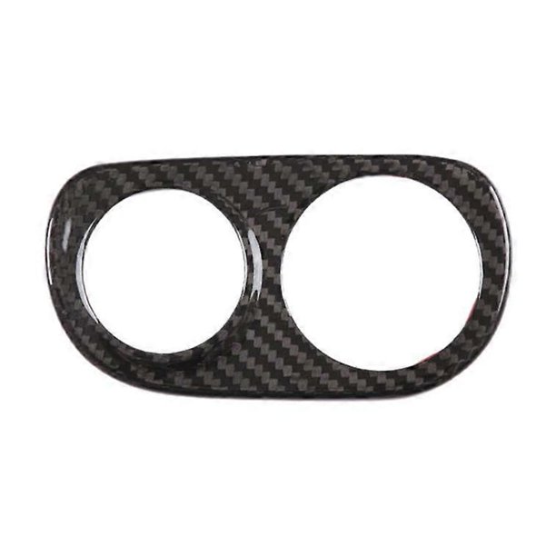 Para 458 2011-2016 Botones de interruptor de faros delanteros de coche de fibra de carbono seco Marco de cubierta Adhesivo embellecedor Interior A Fibra de carbono negro, Fibra de carbono negro