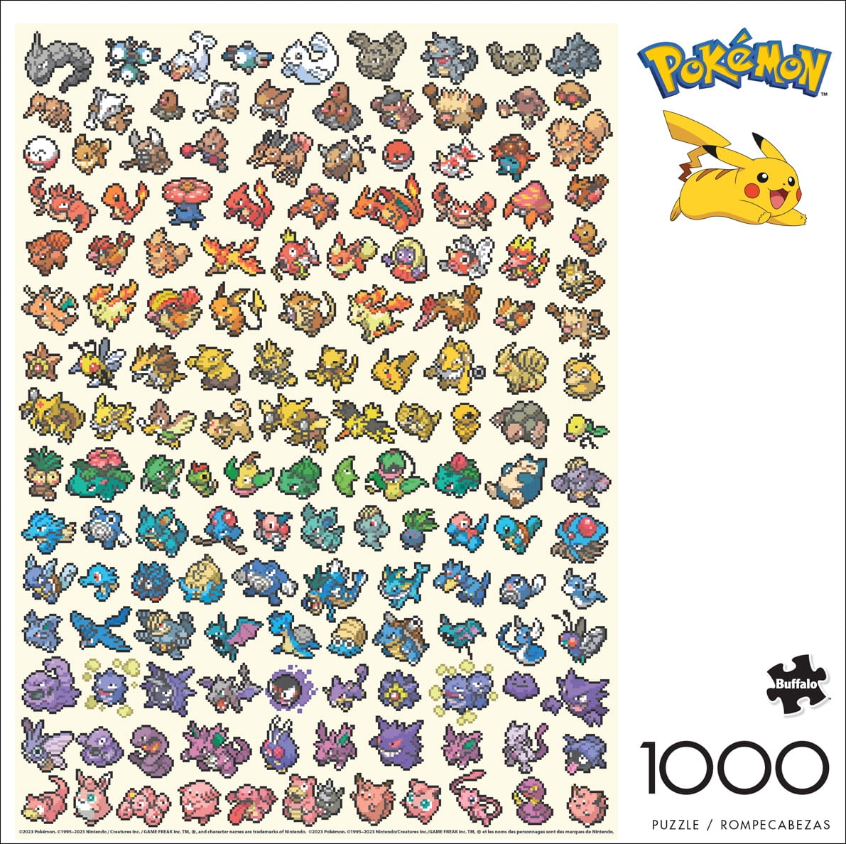 Buffalo Games 1000-Piece Pokemon Pixel Rainbow Adult Interlocking Jigsaw Puzzle