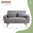 thumbnail image 5 of Futzca  47" Modern Loveseat Sofa Light Grey, 5 of 5