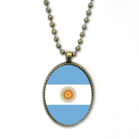 argentina national flag south amecountry necklace vintage chain bead pendant jewelry collection