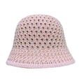 thumbnail image 2 of rygai Outdoor Hat Woven Foldable All Match Soft Breathable Daily Wear Polyester Big Brim Sunscreen Hat Summer Accessories,Pink, 2 of 8