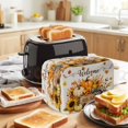 thumbnail image 3 of Fall HarvestThanksgiving Pumpkins Sunflowers Maple Leaves Toaster Cover 2 Slice, Dustproof Bakeware Oven Protector with Top Hook, Waterproof Small Kitchen Appliance Toasters Dust Cover, 12"x7.5"x8", 3 of 9