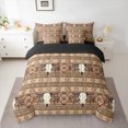 thumbnail image 2 of Homewish Western Bull Skull 7-Piece Bedding Comforter Set For Boys Girls,Tribal Aztec King Bedding Sets,Bohemian Hippie Theme Ultra Soft Bed Sheets,Super Cozy Room Decor,Reversible, 2 of 8