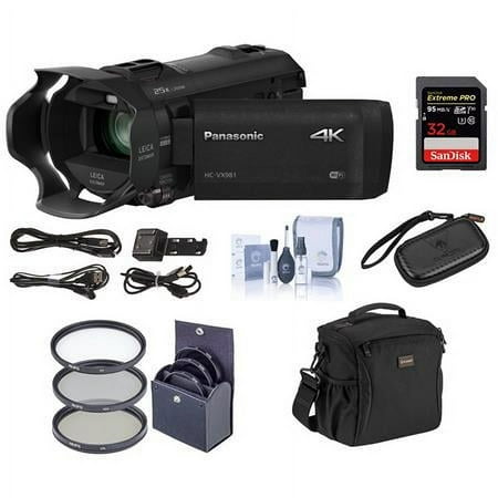 UPC: 0840014170524 | HC-VX981K 4K Ultra HD Camcorder with 4K Photo Capture  Wi-Fi – Bundle with Video Bag  32GB Class 10 U3 Sdhc Card  Cleaning Kit  49mm Filter Kit  Memory Wallet
