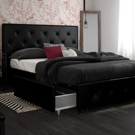 Top 10 Queen Bed With Storages Of 2021, Allewie Queen Platform Bed Frame With 4 Drawers Storage
