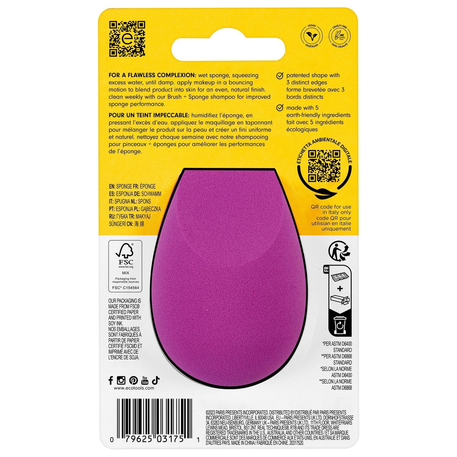 Ecotools Bioblender Éponge Compostable