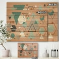 thumbnail image 3 of Designart 'Geometric hexagons Pattern I' Transitional Print on Natural Pine Wood, 3 of 3