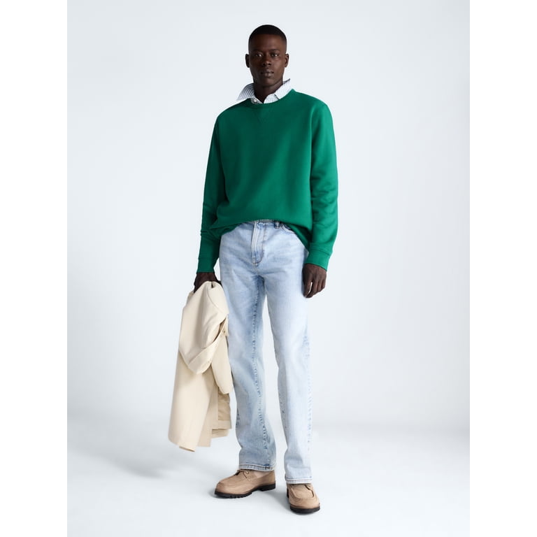Free Assembly Men's Oversized Fleece Crewneck Sweatshirt photo 2