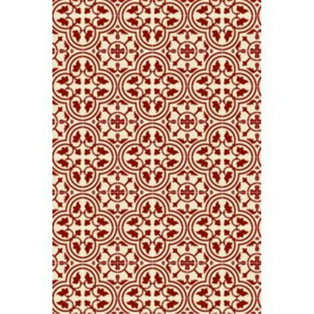 Aspen Brands RUG2R23 2 x 3 ft. Quad European Design Rug - Red & White