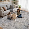 thumbnail image 2 of UERMEI 10'x14' Area Rugs for Living Room, Modern Abstract Washable Rug for Bedroom Dining Room Office, Non-Slip Soft Low Pile Home Decor Carpet Accent Rug, Dusty Blue, 2 of 8