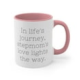 thumbnail image 4 of Stepmom Gifts Two-Tone 11oz Mug In life's journey, love lights the way, 4 of 4