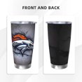 thumbnail image 3 of Taza térmica duradera de acero inoxidable 304 con tapa y pajita, temática del equipo de fútbol de los Broncos, taza térmica de acero inoxidable de 20 oz, taza para automóvil, adecuada para bebidas, 3 of 8