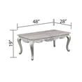 thumbnail image 4 of Silver Traditional Style Wood Coffee Table for Living Room, Elegant Champagne Finish with Silver Brush Detailing, Functional Centerpiece for Modern Home Décor, 4 of 4