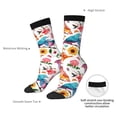 thumbnail image 4 of Pofeuu Flowers Birds And Butterflies Print Crew Socks, Adult Running Hiking Socks for Youth and Adult, 4 of 6