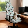 thumbnail image 2 of SCRAWLGOD Dachshund Rose Floral Print Blue Print 4 Pieces Gaming Chair Cover, Breathable Computer Chair Protector with Armrest Covers Washable Slipcover for High Back Gaming Chair with Elastic Band, 2 of 7