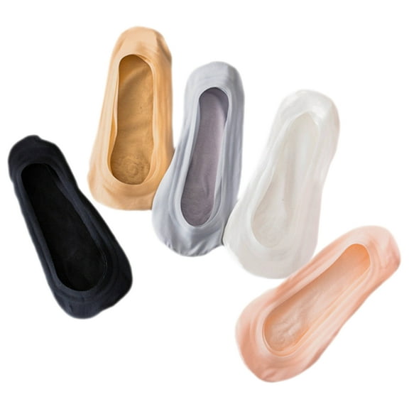 Worgeous Gripper Socks for Women Cotton 5 Pairs Gray