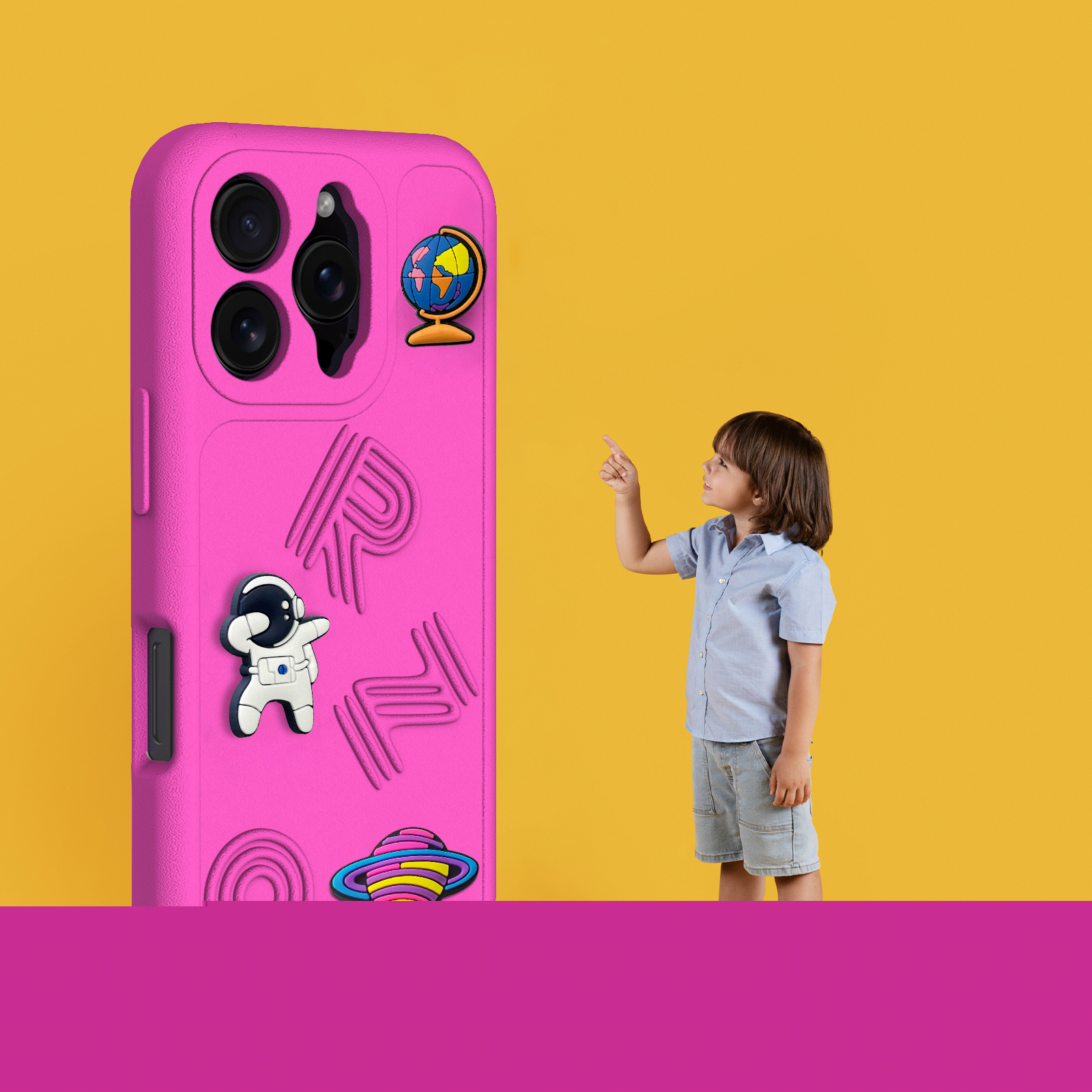 thumbnail image 5 of for iPhone 15 Cute Cartoon Case, Women Girls Boys Kids 3D Cartoon Pattern Cover Soft TPU Silicone Flexible Shockproof Anti-Scratch Protective Phone Cover for iPhone 15, Rose, 5 of 8