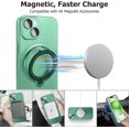 thumbnail image 2 of Magnetic for iPhone 15 Plus Case with Ring Holder Compatible with Magsafe Cover Camera Lens Protector Shockproof Soft TPU 360° Rotatable Kickstand Phone Case for iPhone 15 Plus Green, 2 of 7