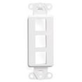 thumbnail image 2 of Leviton 41643-W QuickPort Decora Insert, 3-Port, White, 2 of 2
