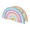 thumbnail image 2 of Boho Rainbows Wooden Pen Holders Desk Organizer With Heart Designs For Office School And Kidsed Room Decor, 2 of 6