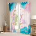 thumbnail image 3 of Homewish Mystic Stars Unicorn Black Out Curtains, Dreamy Pink Blue Wateroclor Curtains Pack of 2 (42x63 Each), Cherry Blossoms Bedroom Curtains, Living Room Curtains Decor, 3 of 6