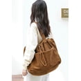thumbnail image 2 of Kukuzhu Women's Quilted Hobo Bag Corduroy Shoulder Purse Drawstring Canvas Handbag Large Totes Work Top Handle Bag, 2 of 8