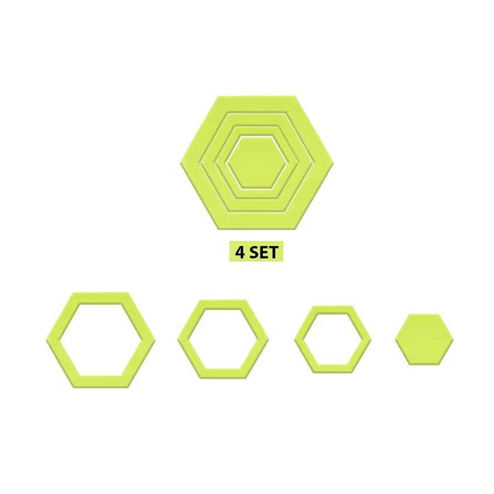 Wovilon Gorgeous Hexagons Quilt Sewing Template 4 Pieces Hexagon wovilon-gorgeous-hexagons-quilt-sewing-template-4-pieces-hexagon