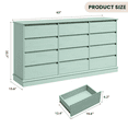 thumbnail image 2 of Wooden Dresser,12 Drawer Dressers,Wide Chest of Drawers,Handleless Design,Double Dresser with Wide Top,Large Storge Cabinet for Living Room, Hallway, 2 of 8