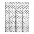 thumbnail image 2 of Creative Products Black Modern Chevron 71x74 Shower Curtain, 2 of 2